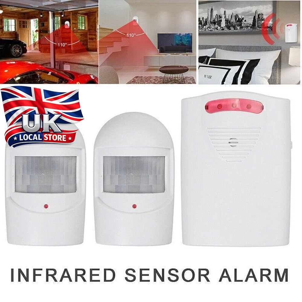 Wireless Motion Sensor Garage Driveway Alert System Security Intruder Alarm Tool