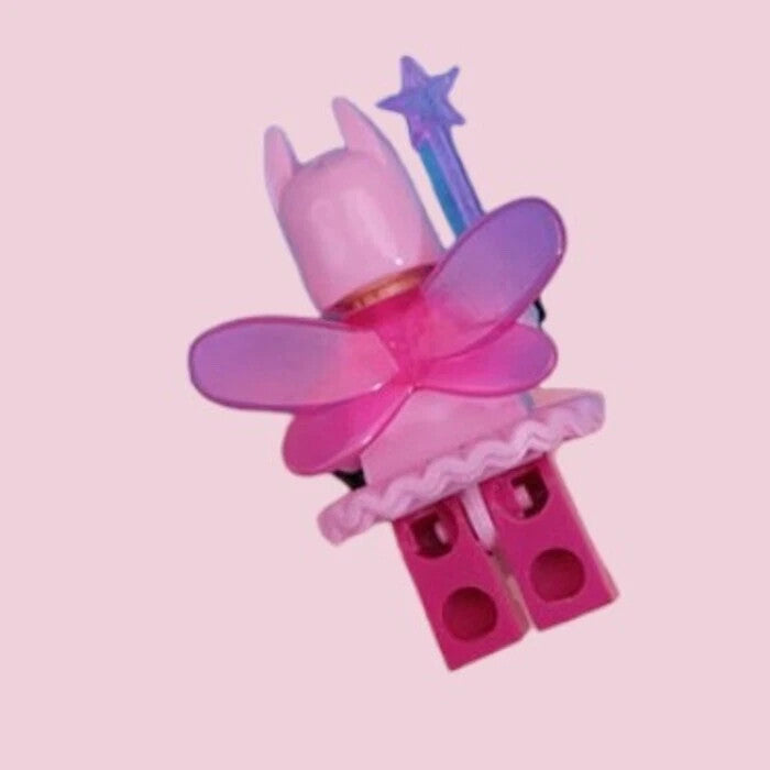 Pink Fairy Batman Lego Keychain Couple Valentine Day Gift Keyring