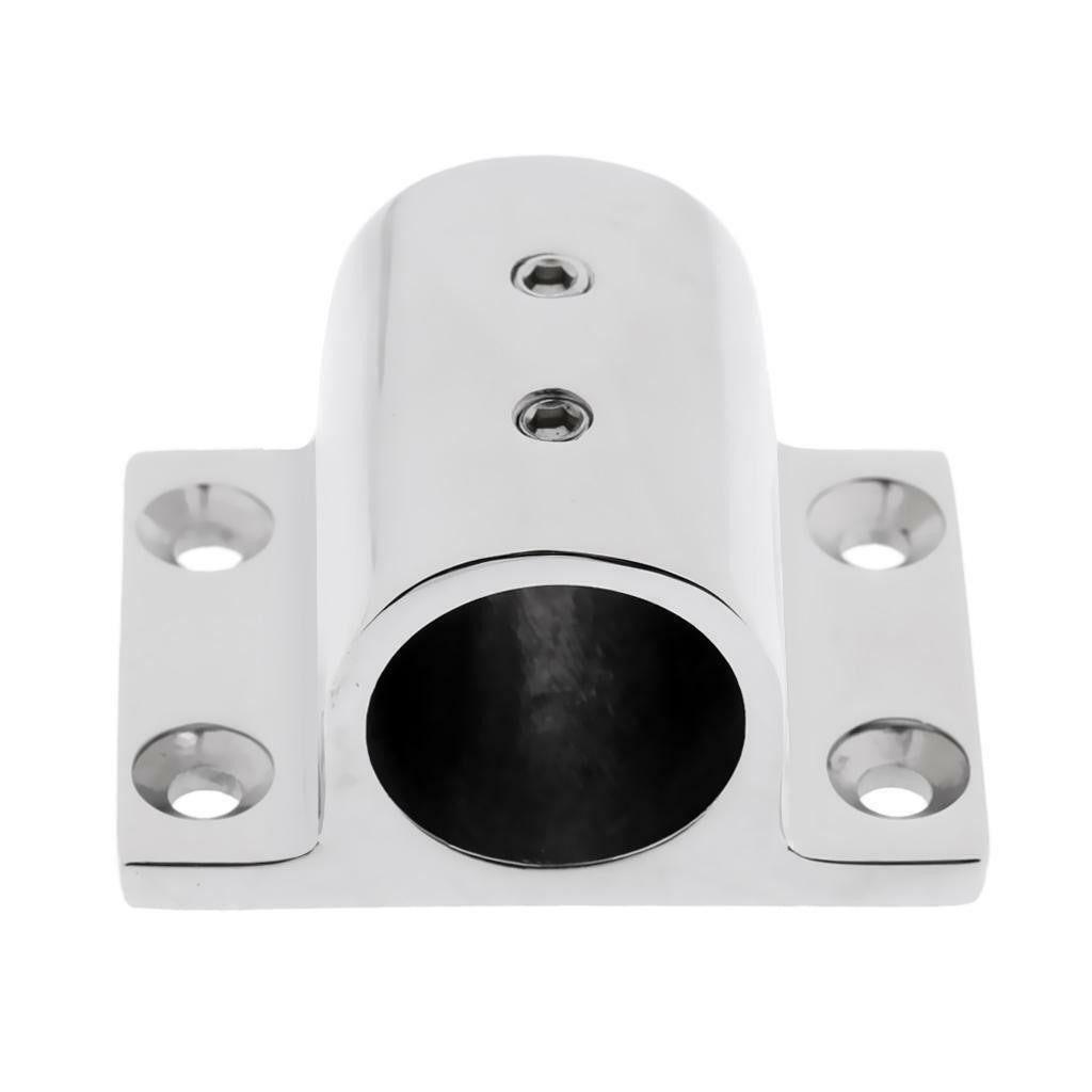 316 Stainless Steel 90 Degree Boat Stanchion Hand Rail Fitting 25mm Base.
