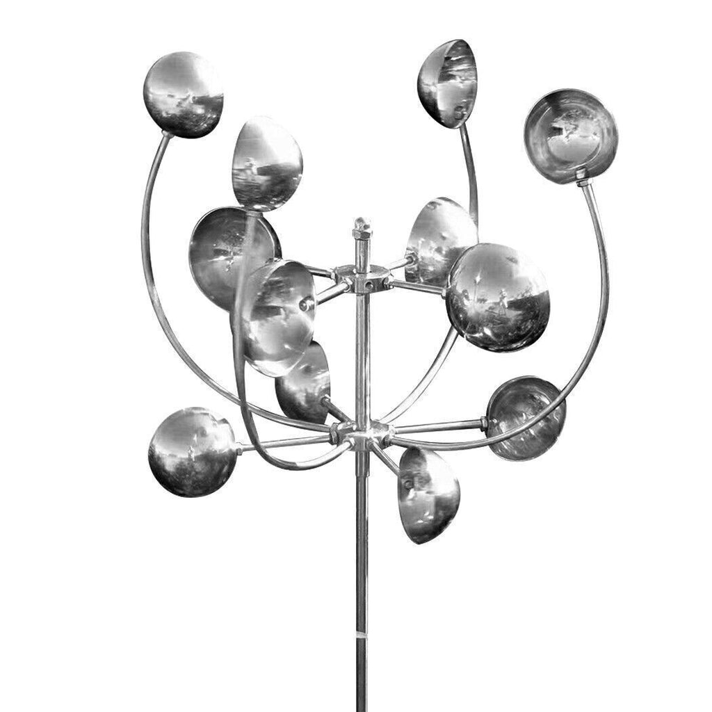 Wind Powered Kinetic Sculpture Unique And Magical Metal Windmill Spinner Garden