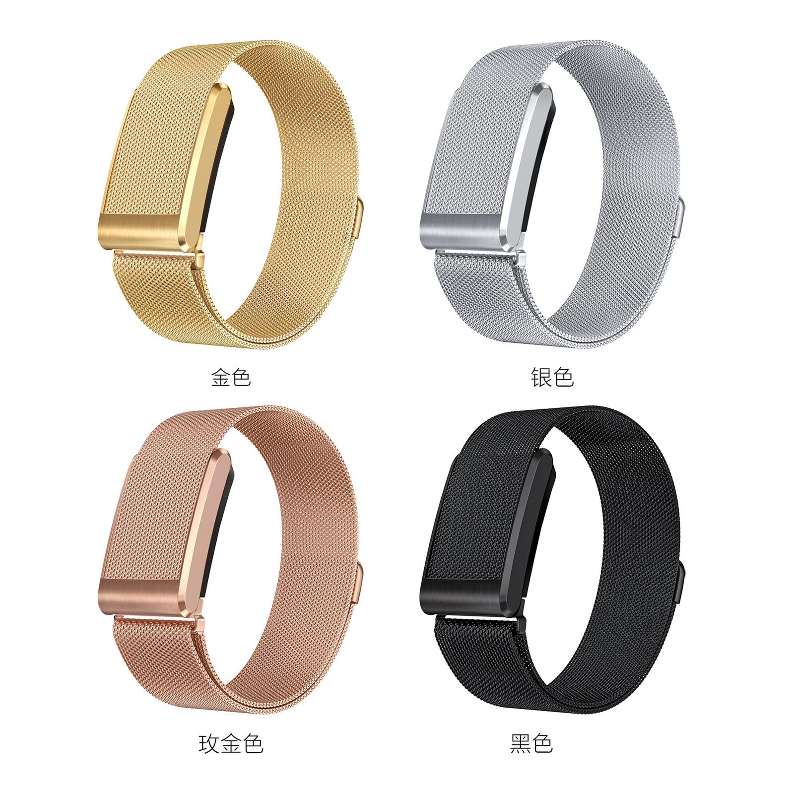 For Whoop 5.0  Milanese Loop Strap Bracelet Stainless Steel Mesh Band