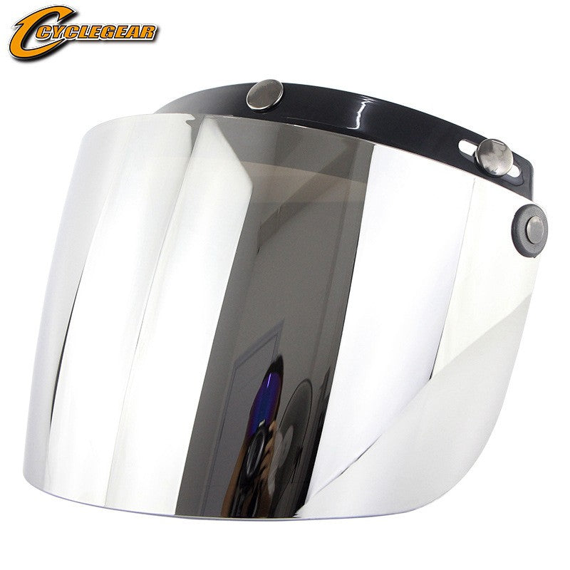 3-Snap Flip Up Motorcycle Visor Shield Lens for Open Face Motorcycle Helmets