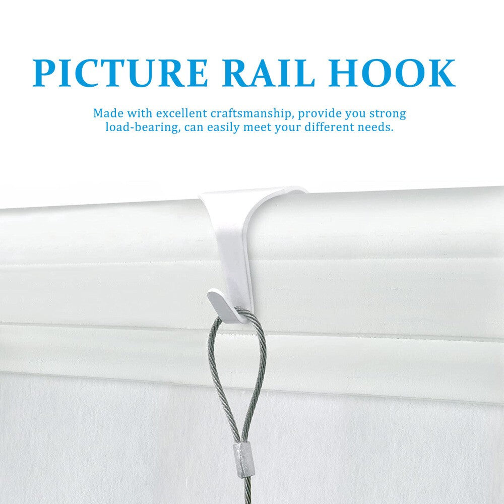 20 Pcs Picture Rail Hooks  Heavy Duty Coat Hangers Hanging Accessories