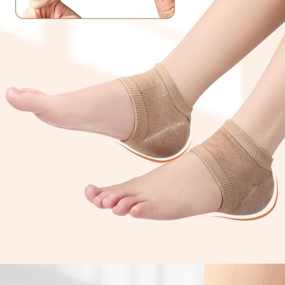 Silicone Plantar Fasciitis Heel Socks Gel Heel Protector  Feet Care