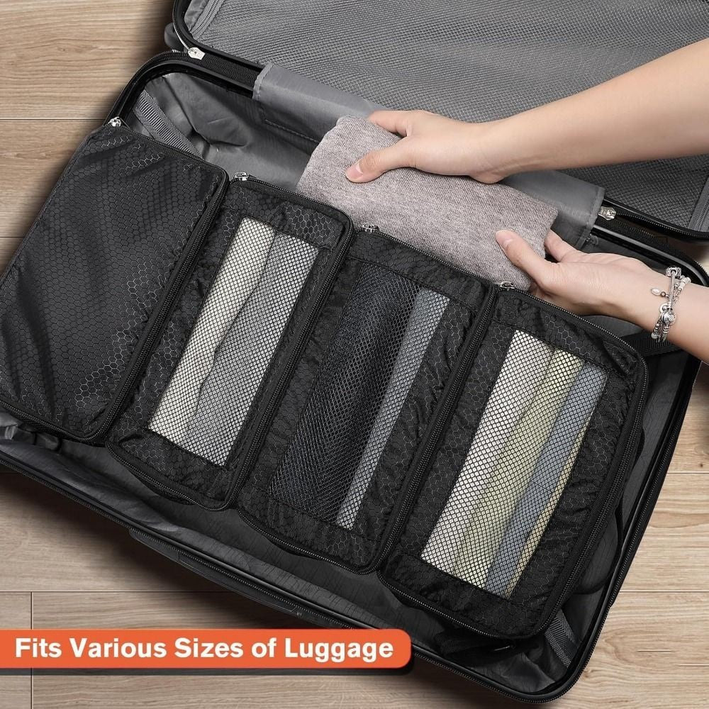 Portable Hanging Travel Shelves Collapsible Hanging Carry on Suitcase StorageBag