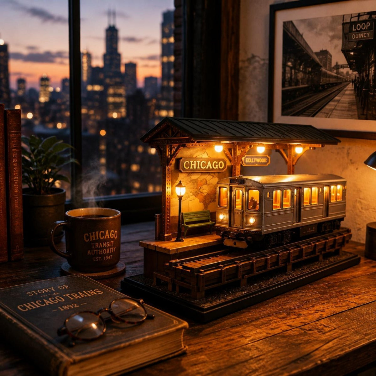 NYC Metro Model Light Gift-Ready Packaging Desk Light Sculpture Decorative