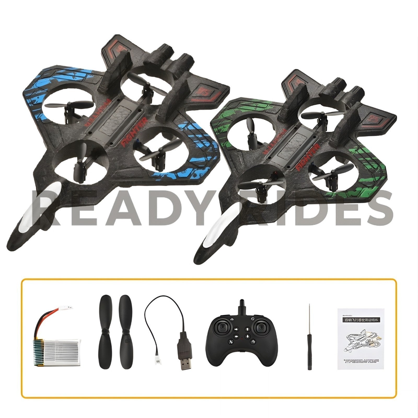 360° Flip RC Plane Toy Drone Remote Control Glider Jet Flying 2.4G LED Light UK