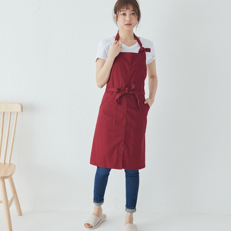 Canvas Cooking Apron Baking Chef Kitchen BBQ Waiter Barista Work Pocket Slit