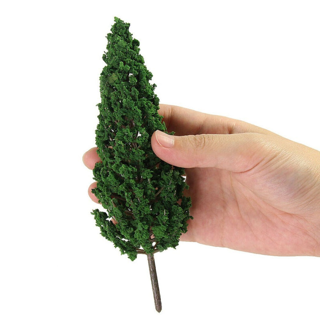 10x Model Pine Trees 15cm High For Scale Railway Scenery Layout Wargame Decor UK