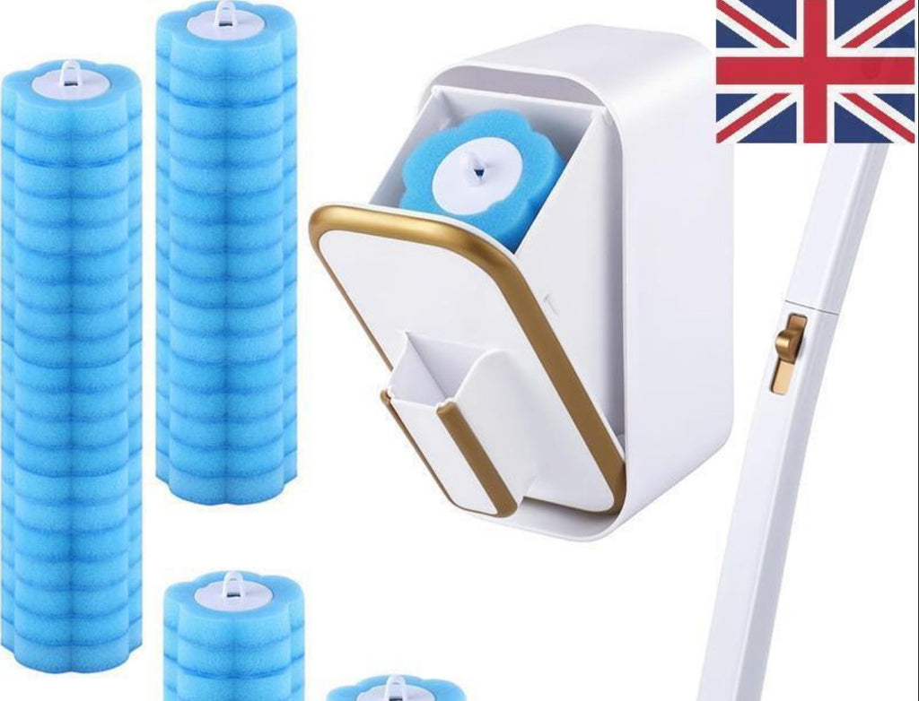 DISPOSABLE TOILET BRUSH SET TOILET BOWL CLEANING SYSTEM CLEANERS WITH REFILLS UK