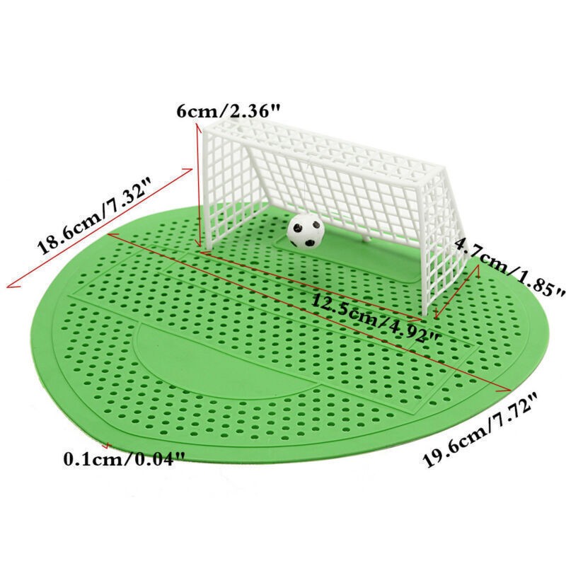 Home Garden Football Goal Design Urinal Screen Mats 5 Pack Soccer Style Mat