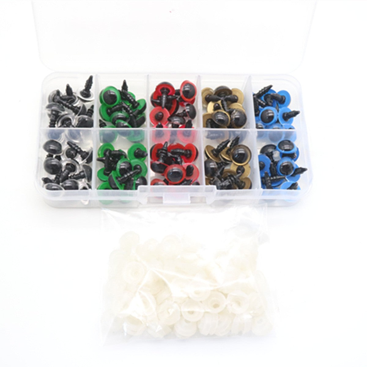 100Pcs Plastic Safety Eyes Soft Toys Teddy Bear Doll Animal Making Craft Screw