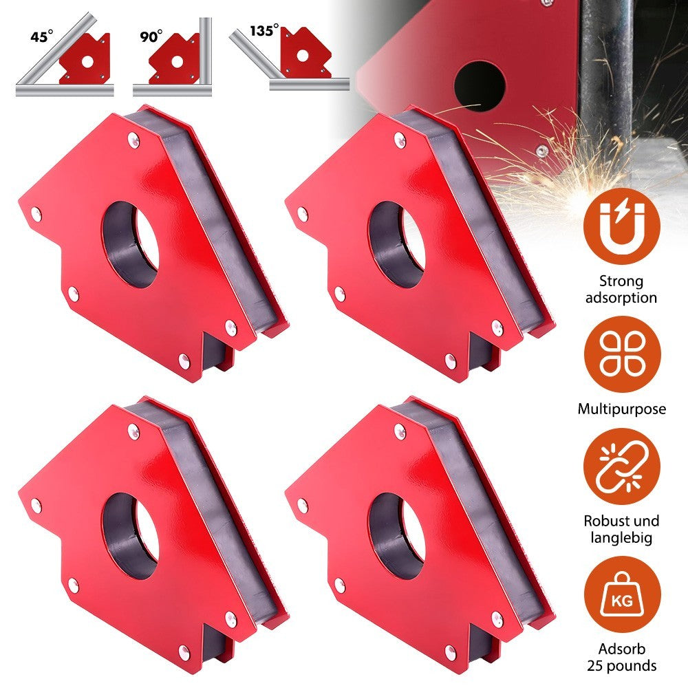 4x Welding Magnet Magnetic Welder Holder Arrow Welding Clamp 45° 90° 135° 25lb