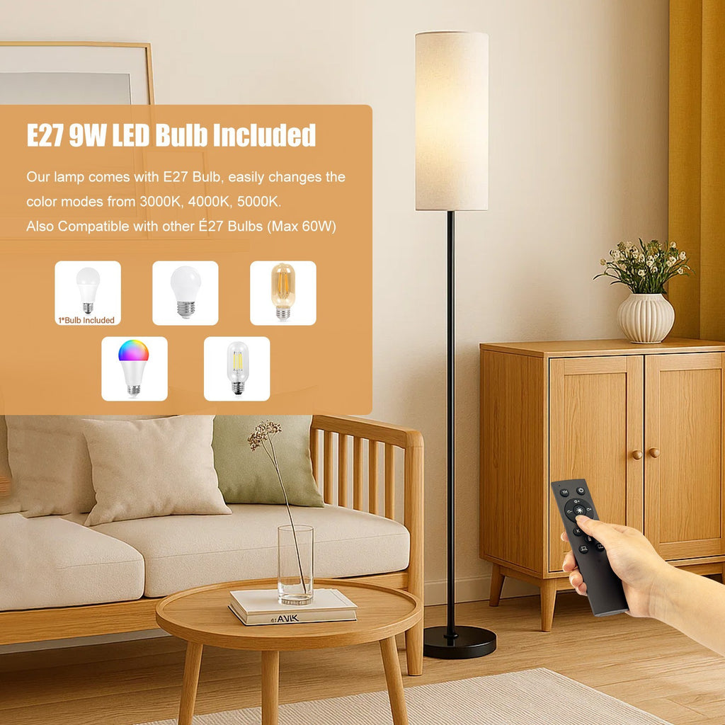 Floor Lamps for Living Room Standing Lamp with Lampshade 3 Color Temperatures