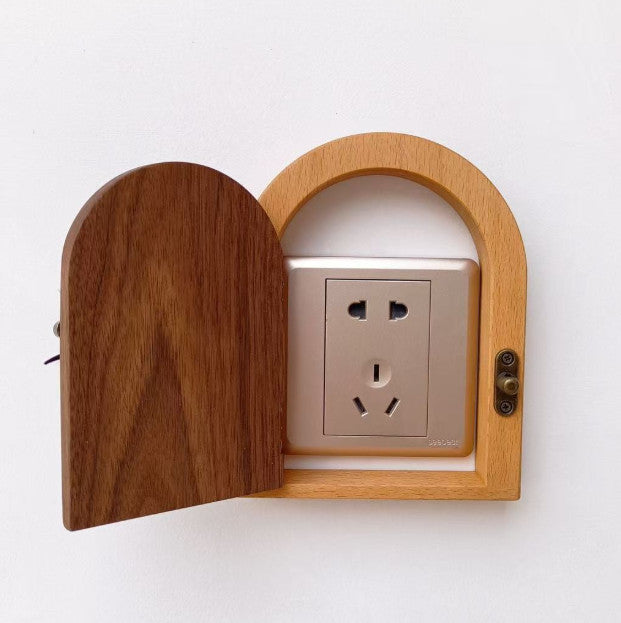 Wooden Arch Socket Cover Decorative Wall Switch Frame