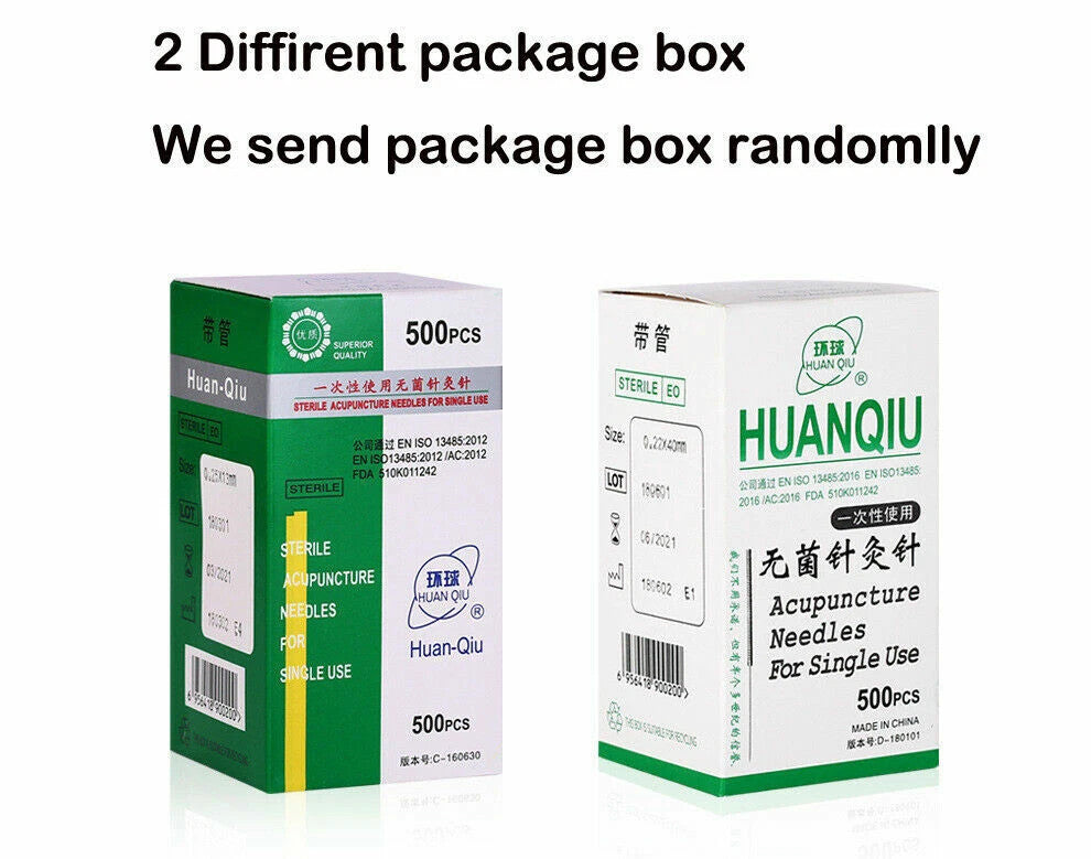 HUANQIU Acupuncture Spring Handle Needles with guide tube massage Treat