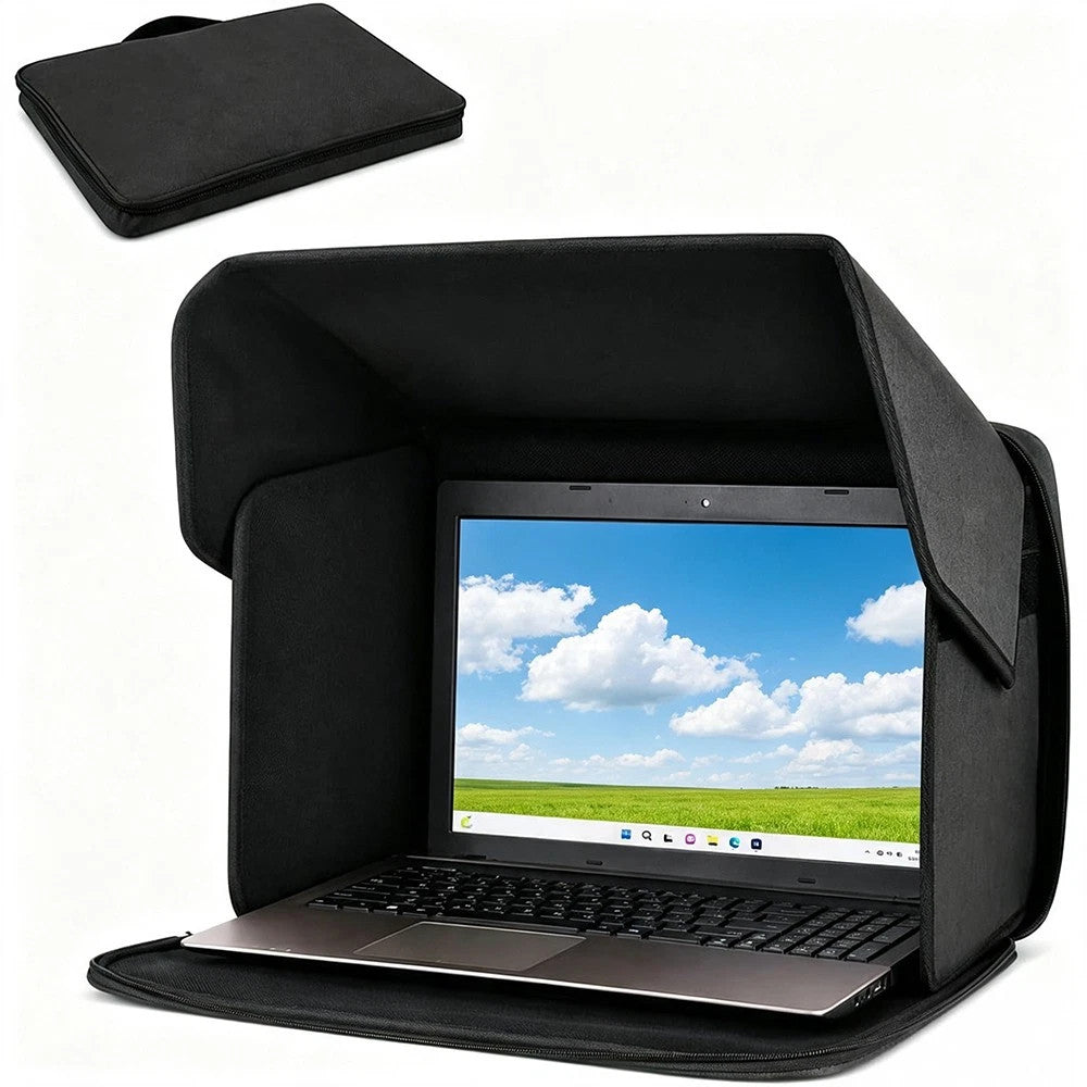 12-16inch Laptop Sun Shade Foldable Privacy Shield Cover  Working Outside