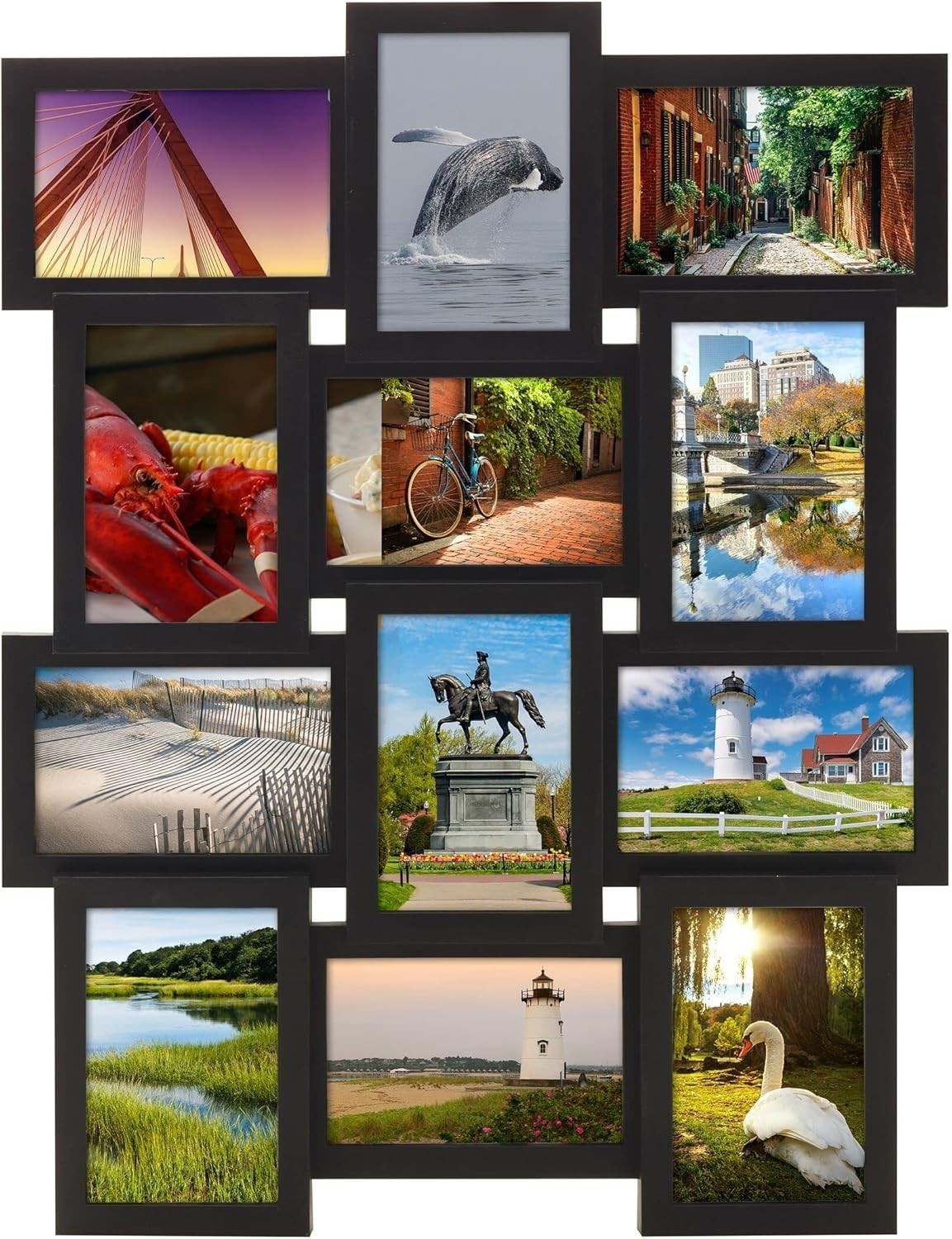 Multi Picture Frame Collage Aperture Photo Frames Holds 12 - 6''x4'' Photos Set