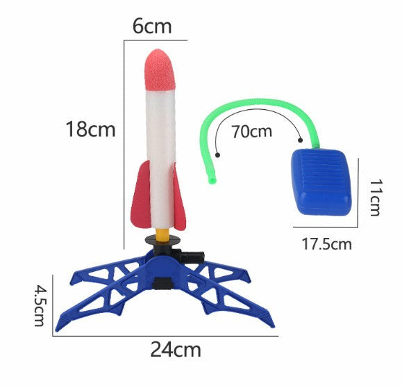 Toy Rocket Launcher for Kids with 3 Foam Rockets and Toy Air Rocket Launch Gift~
