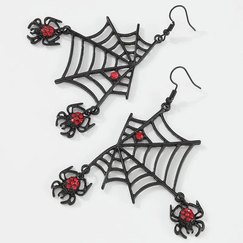 New Spider Earrings Halloween Exaggerated Dark Style Personality Funny Earrings