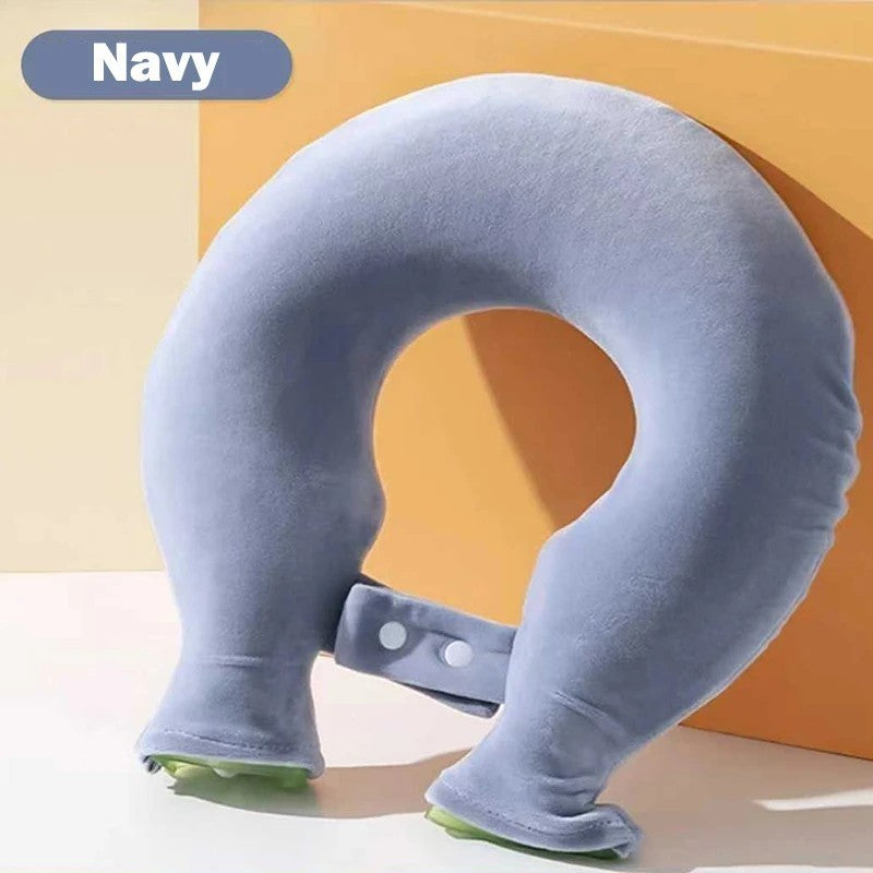 U-Shaped Neck Warmer Hot Water Bottle – Plush Hot & Cold Therapy for Neck Pain