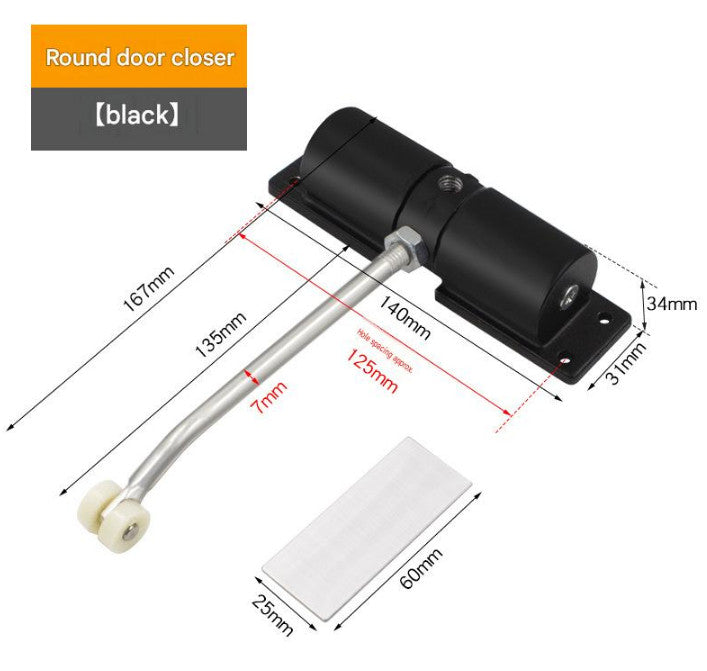 Surface Mounted Door Closer Fire Test Spring Load Gate Closer Adjustable Closing
