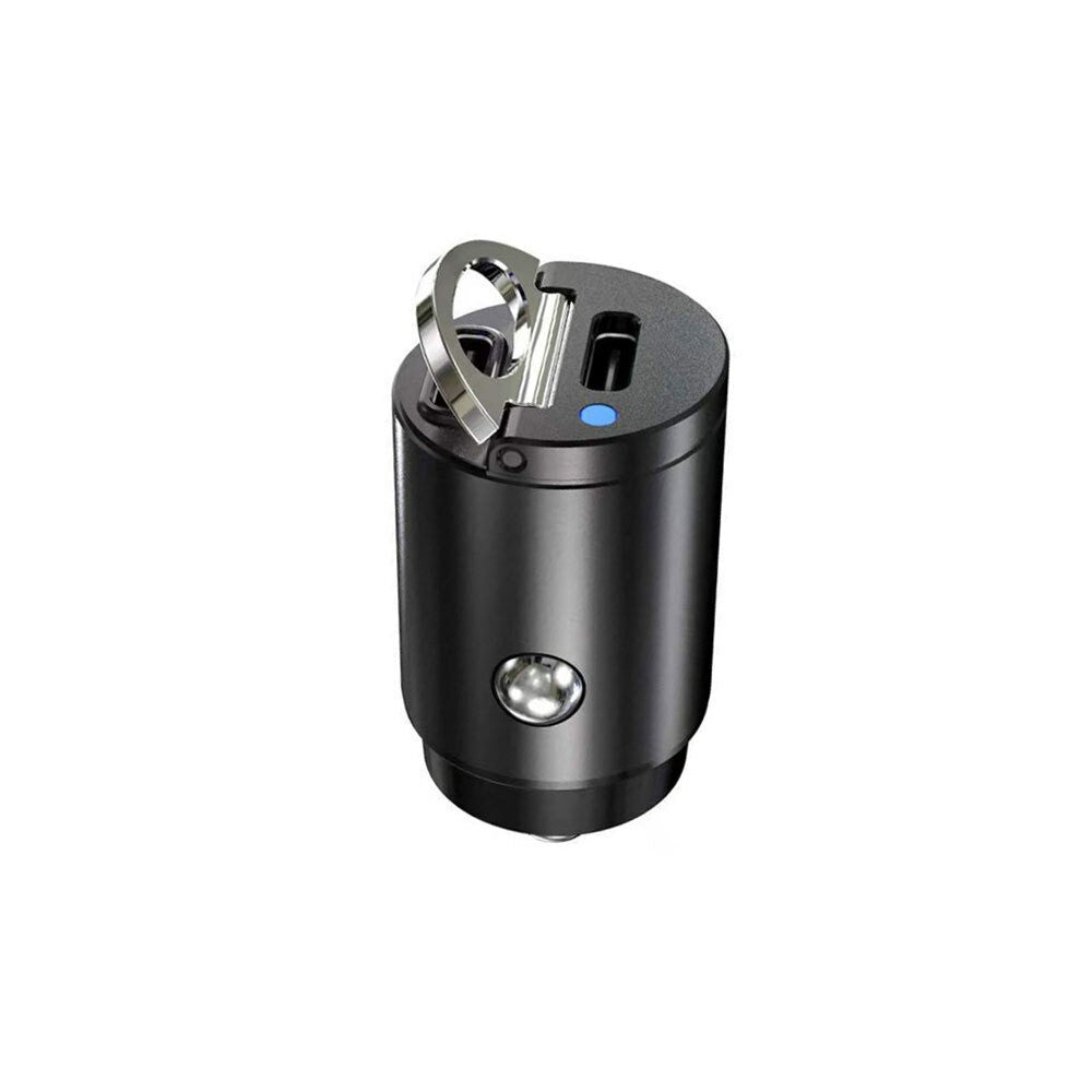 1x Mini Dual USB Type-C PD Car Phone Charger 30W Fast Charge Adapter Accessories