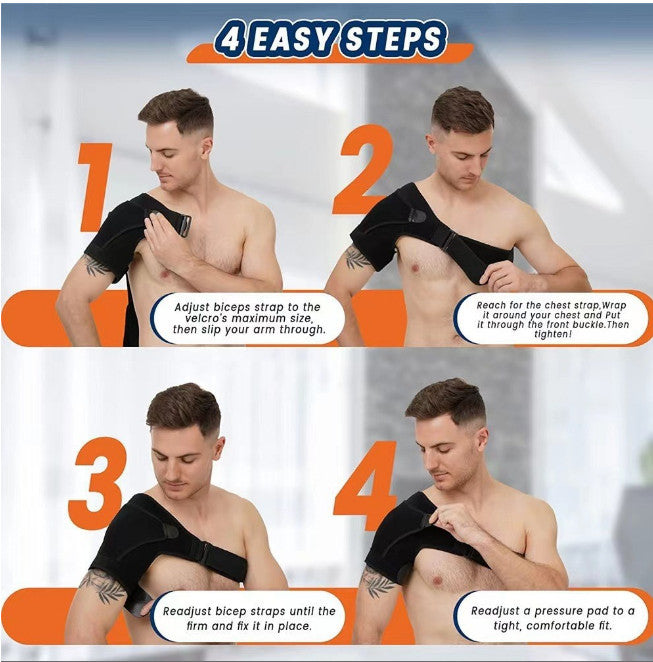 Shoulder Brace Rotator Cuff Support Pain Relief Compression Strap Arthritis