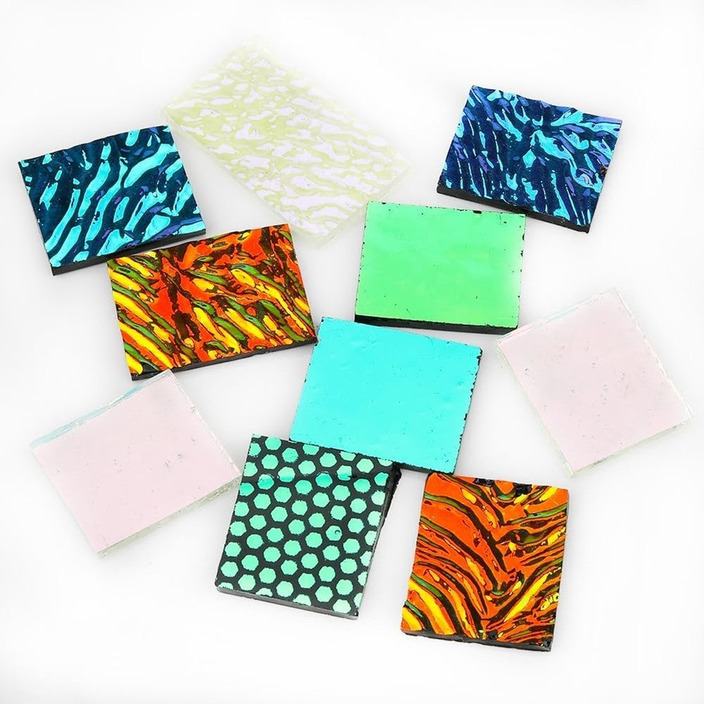 3 Bags /84g COE90 Dichroic Glass Scrap Assorted Fusible Glass Fusing6138