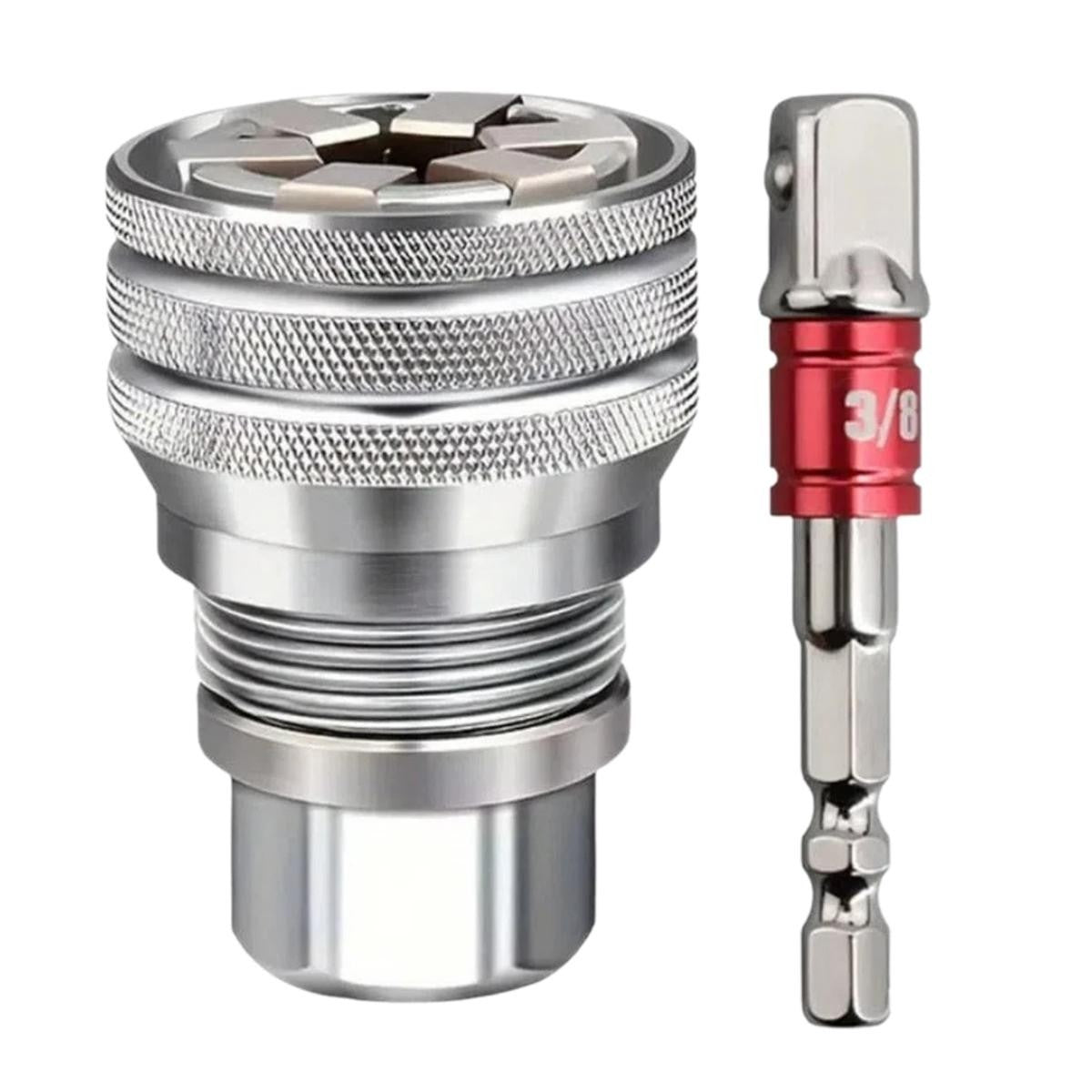 2PCS Adjustable Socket Wrench Set 3/8" Drive Socket Adapter Universal Tool