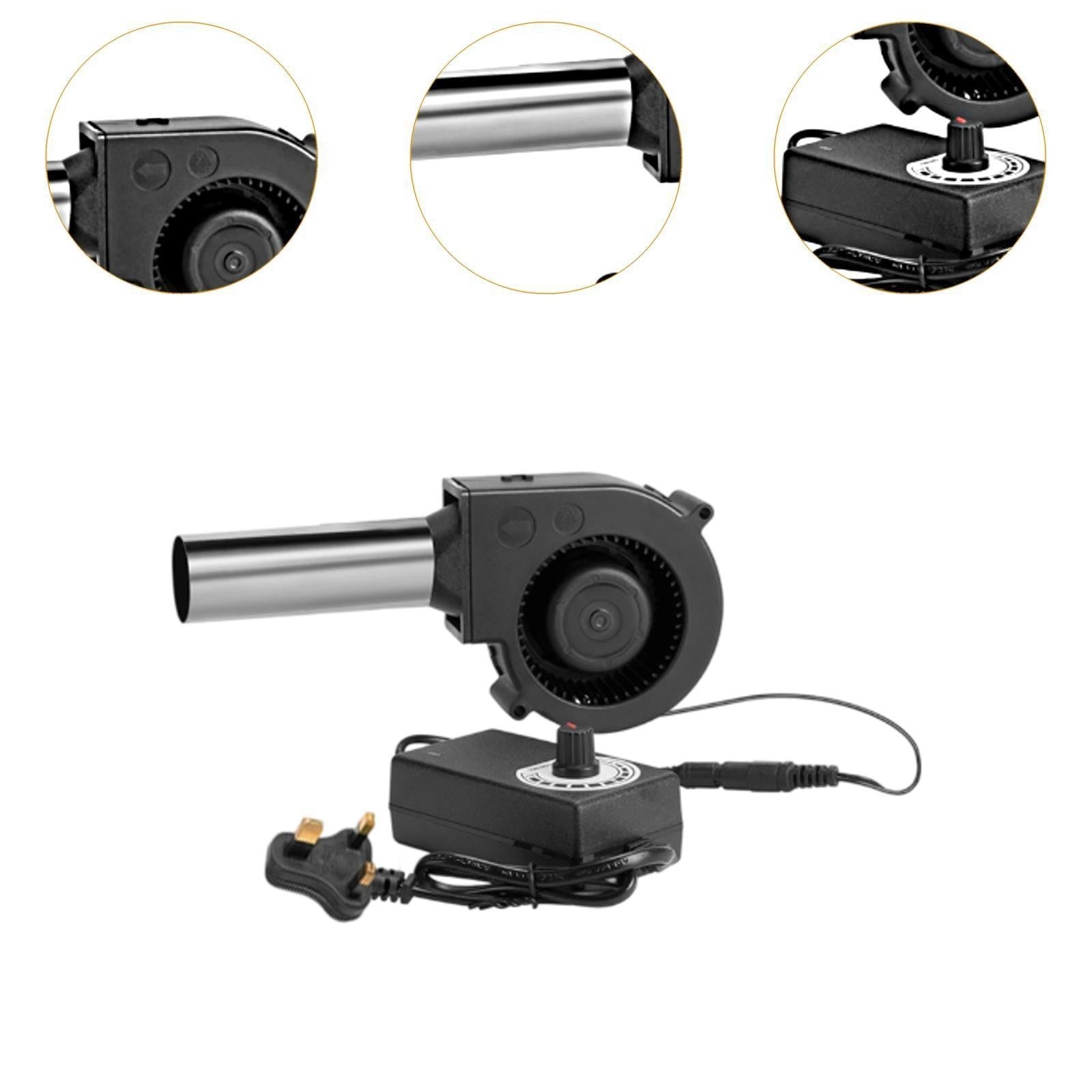 Adjustable 12V Blower fan For BBQ Heater Blower Air blower Cooking Machine UK