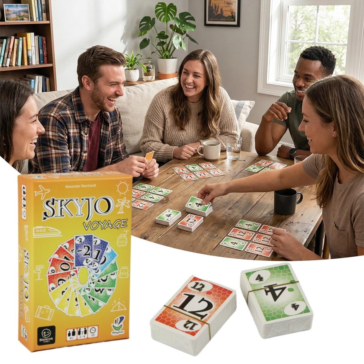SKYJO VOYAGE Portable Travel Game Casual Party Board Game Card