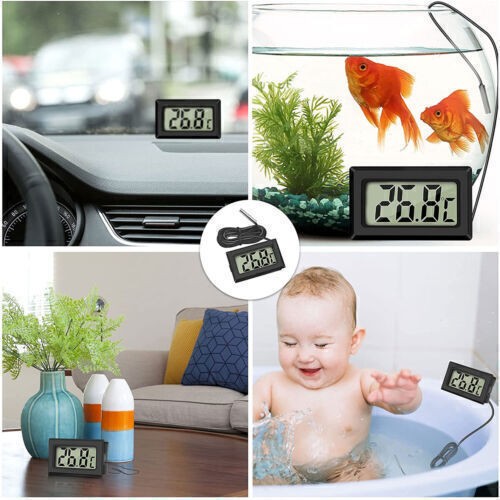 5x Digital LCD Thermometer Temperature Meter Gauge with Waterproof Sensor Probe