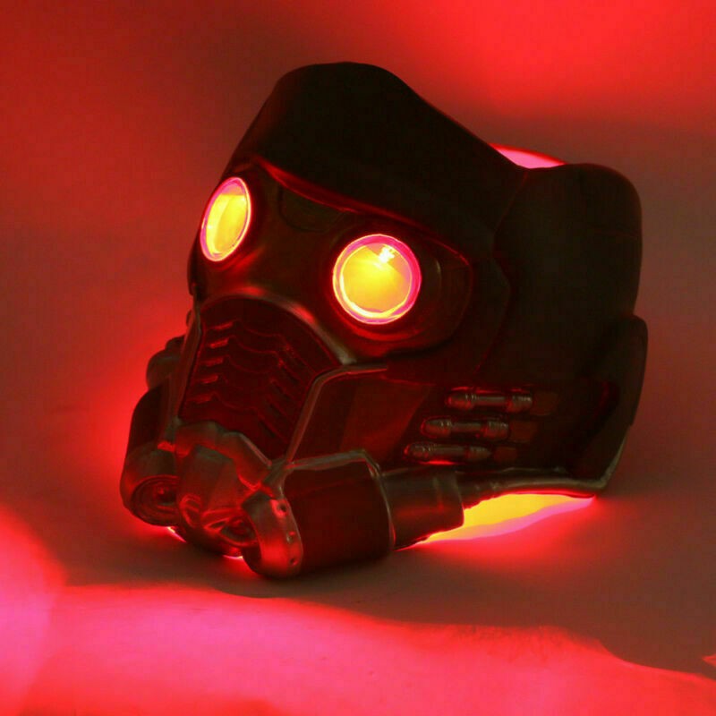 Star Lord LED Mask Cosplay Infinity War Quill LED Helmet Latex Halloween Props