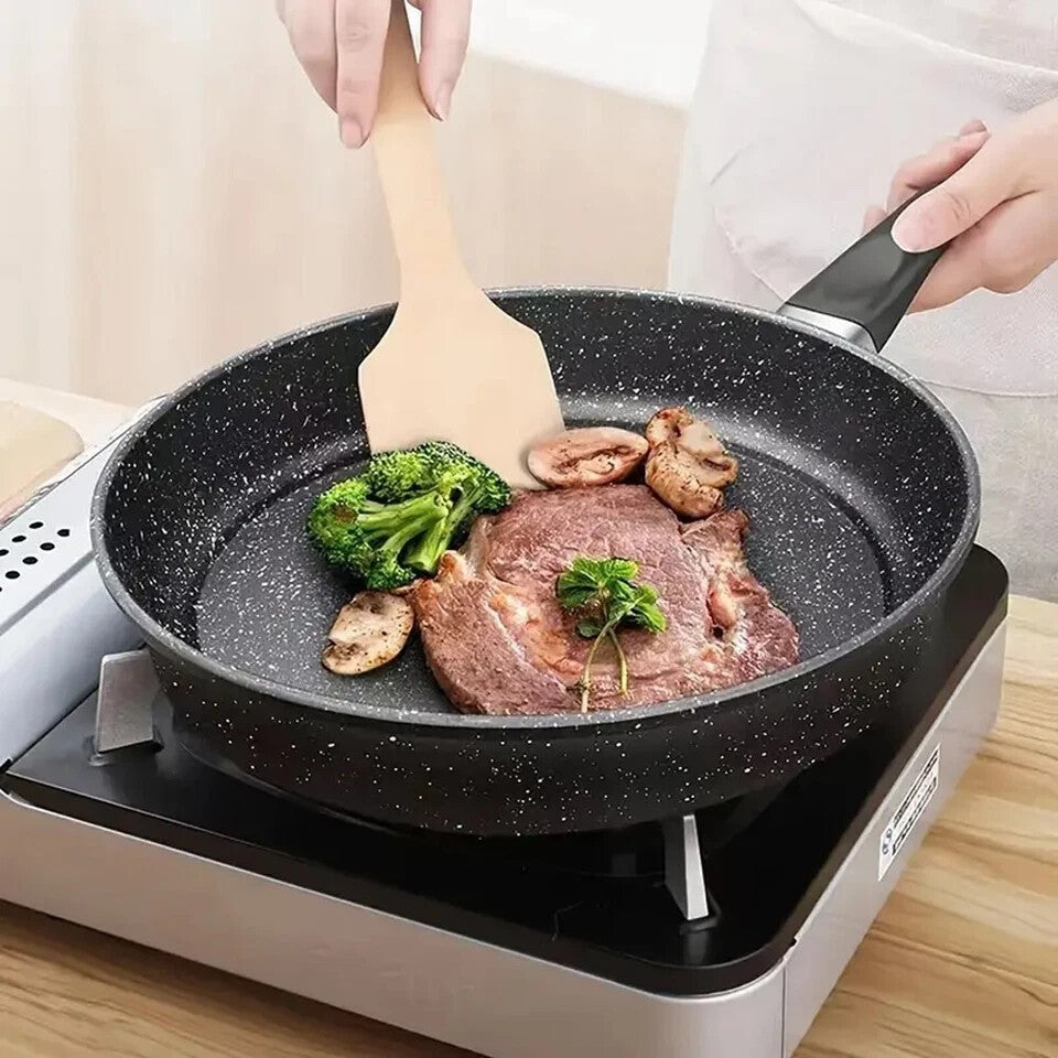 Non Stick Induction Frying Pan Ceramic Granite Marble Coated Pan Gas Electric UK