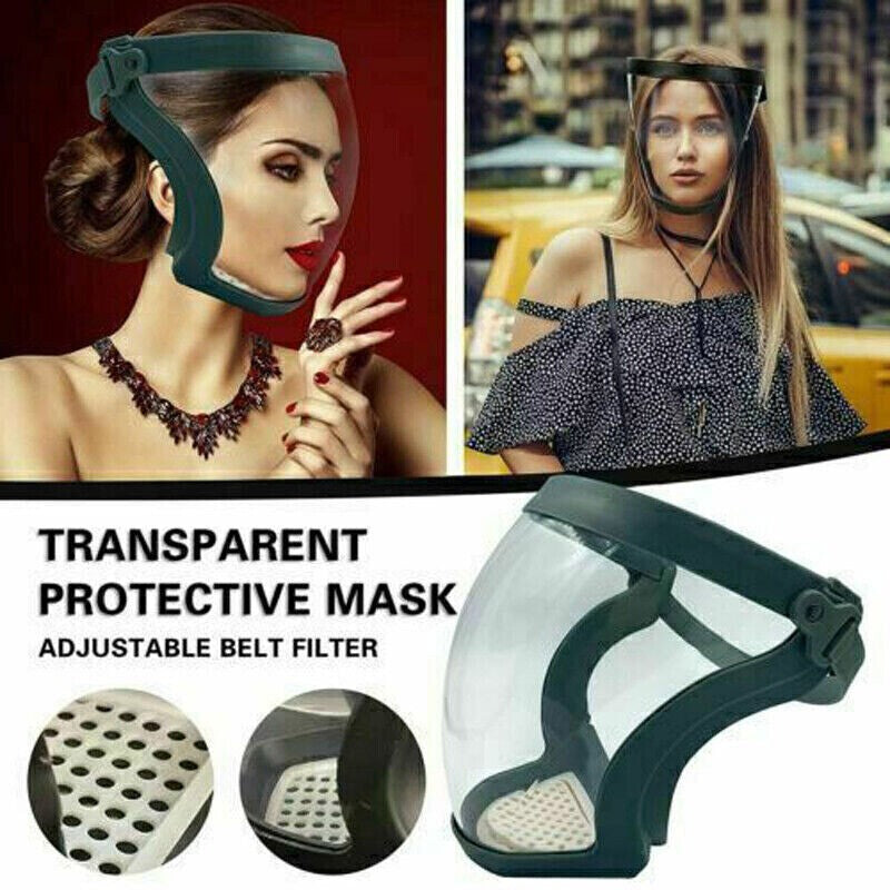 Anti-fog Full Face Shield Super Protective Head Cover Transparent Safety Mask UK