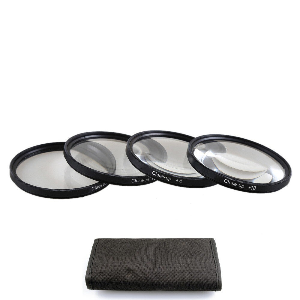 49/52/55/58/62/67/72/77mm +1+2+4+10 Close Up Macro Lens Optical Glass Filter Kit