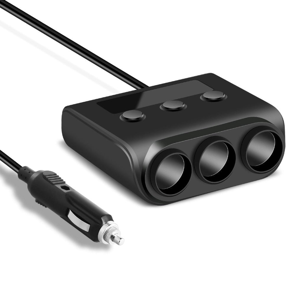 3 Way Cigarette Lighter Socket Splitter 12V 24V 4 USB Plug Multi Charger Adapter