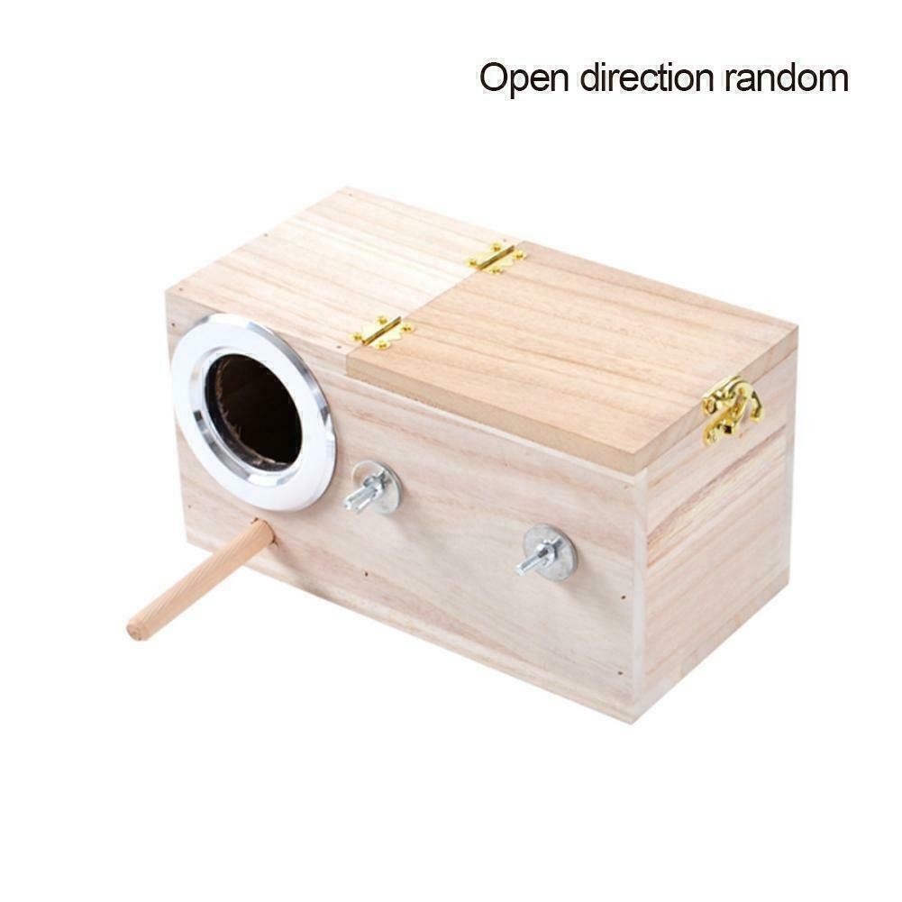 Bird Breeding Box Cage Nest Wooden Nesting House For Budgie Lovebirds Parrots