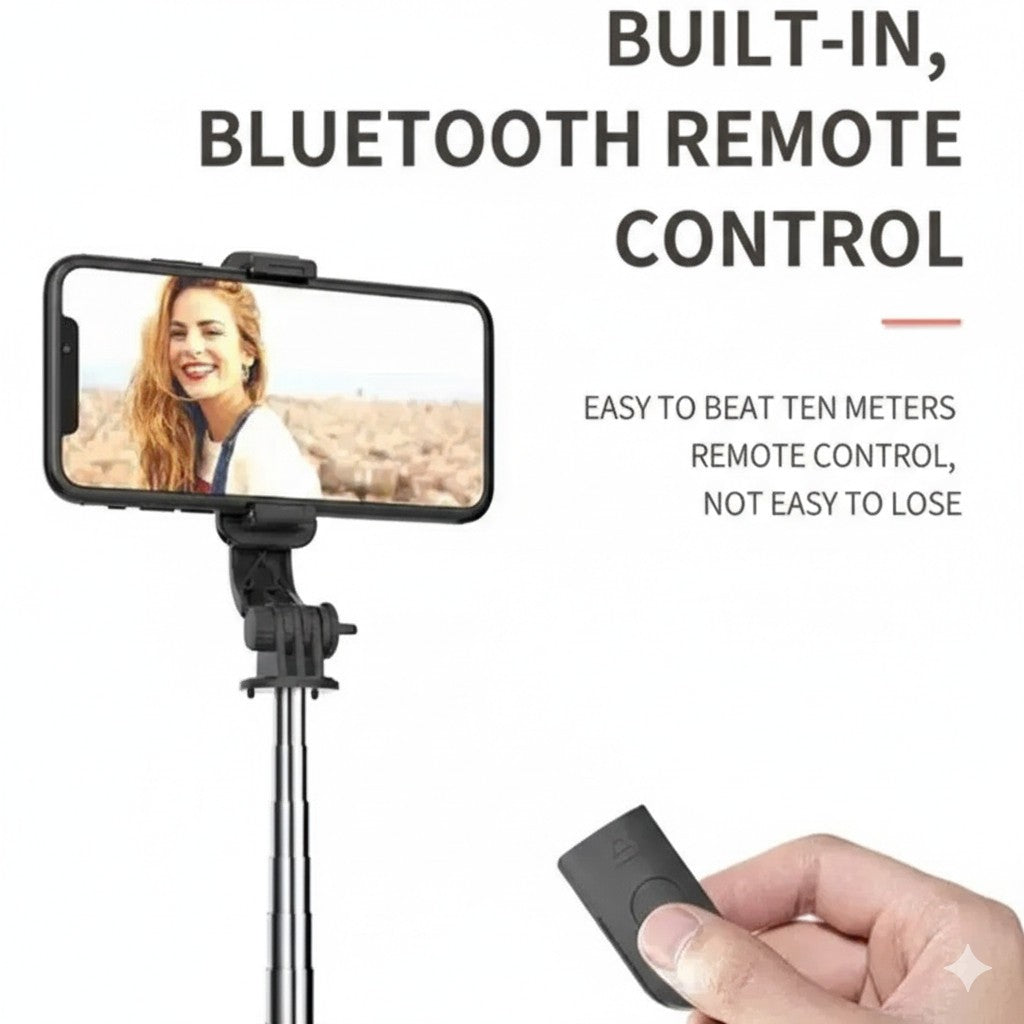 Monopod Selfie Stick Bluetooth Tripod Fill Light Remote for All Phones