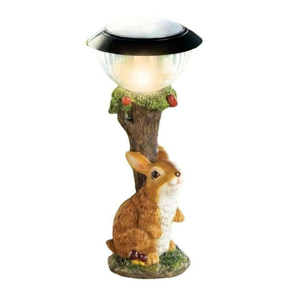 Squirrel Statue Ornament Solar Garden Animal Statue Animal Light Decor