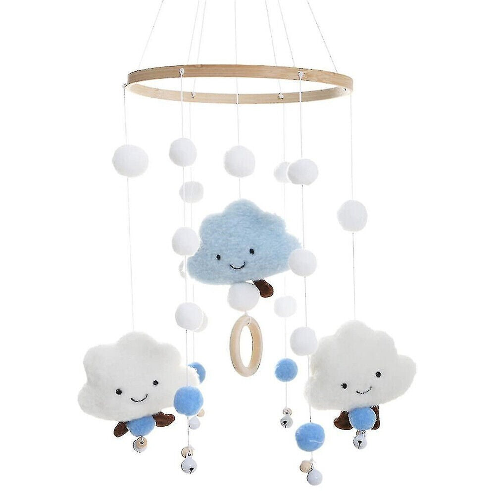 Baby Bed Plush Chime Cloud Wind Baby Crib Toy  Hanging Wind Chime Bell Decor