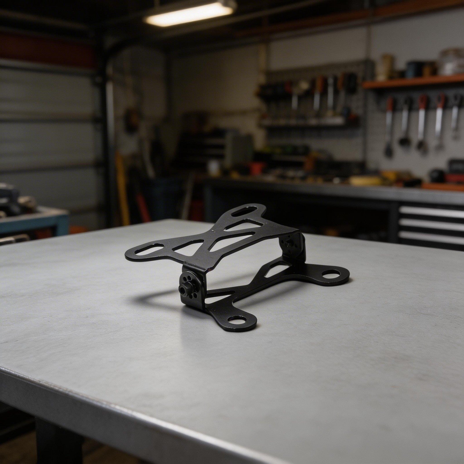 Sleek Black Motorcycle Instrument Bracket for Easy Speedometer Fitment