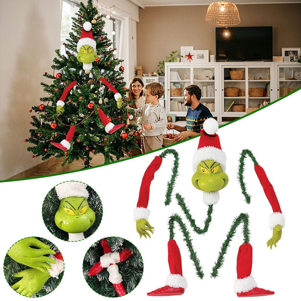 Grinch Arm Leg Head Ornaments Holder Christmas Tree Decorations Xmas Party Gift