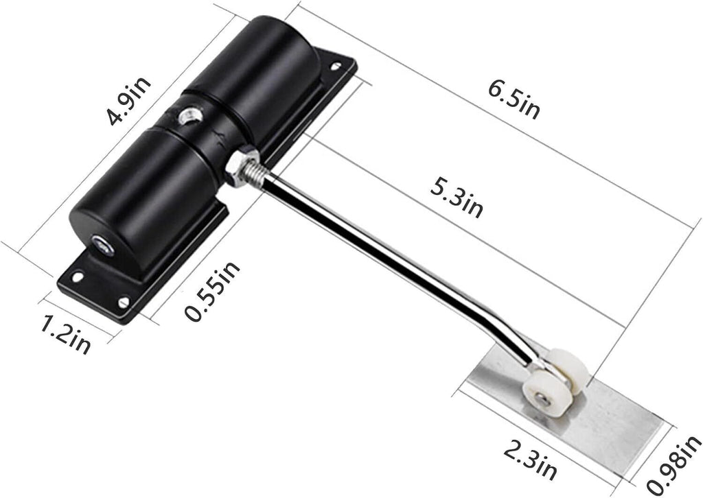 Surface Mounted Door Closer Fire Test Spring Load Gate Closer Adjustable Closing