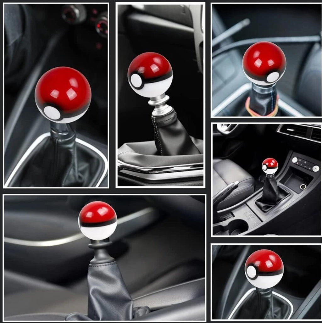 Universal Pokémon Gear Knob Poke Ball Shifter Head with 3 Adapters