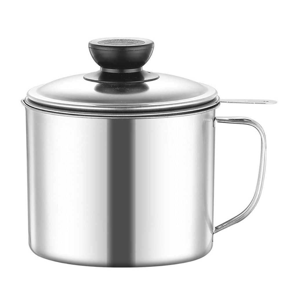 Large Capacity Oil Filter Pot 1.3L/1.8L Oil Pot Cooking Oil Strainer  Kitchen