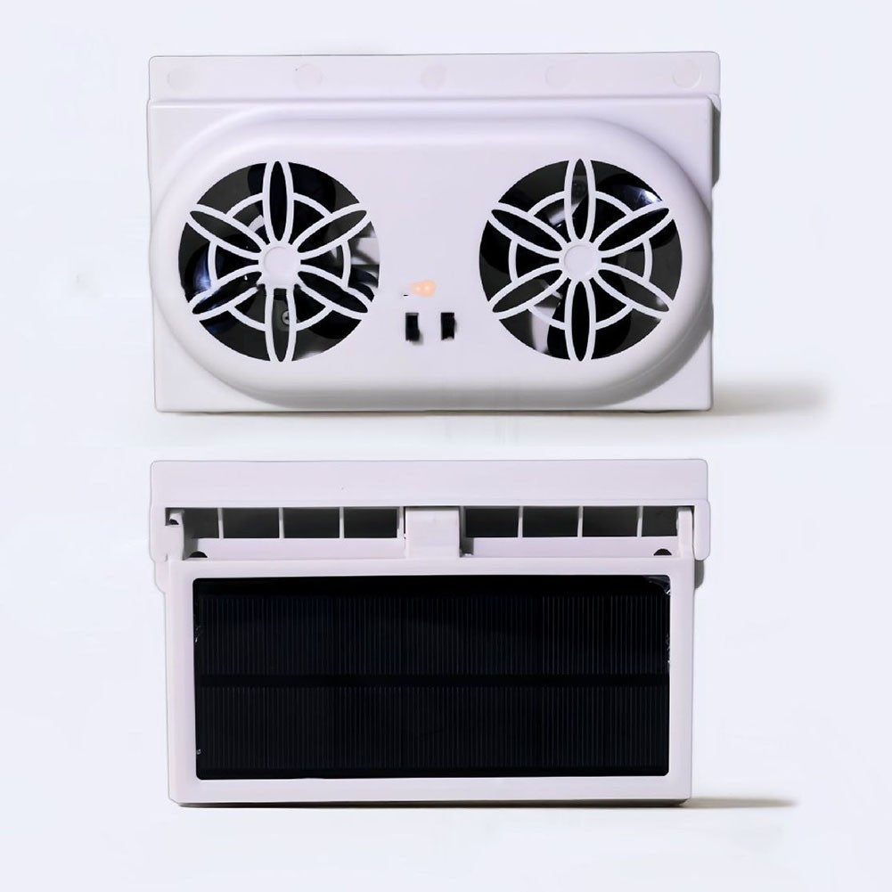 Solar Window Fan for Cars with USB Power for Continuous Air Circulation