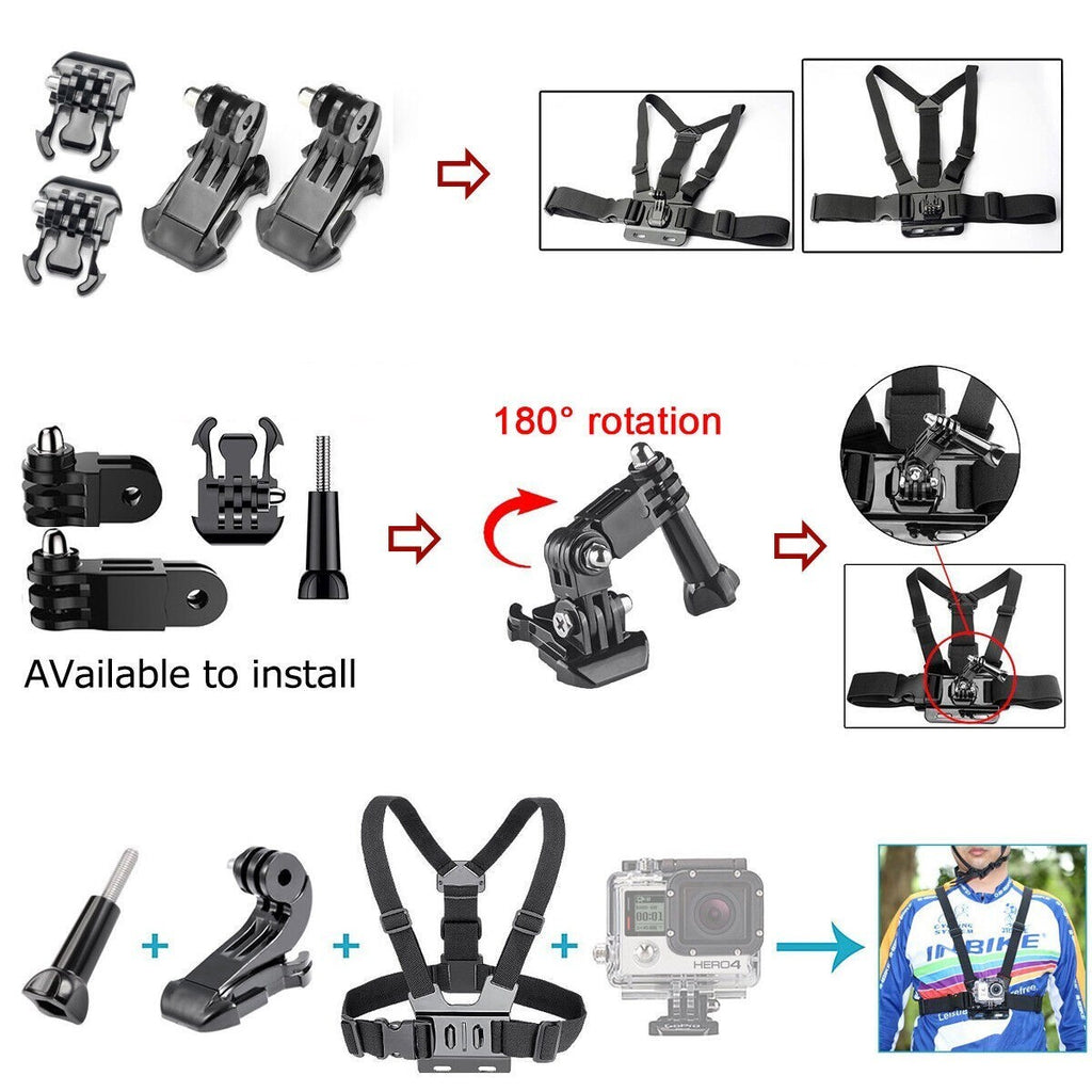 50 PCS Camera GoPro Accessories Hero 11 10 9 8 7 6 5 4  Action Camera Sport Kit