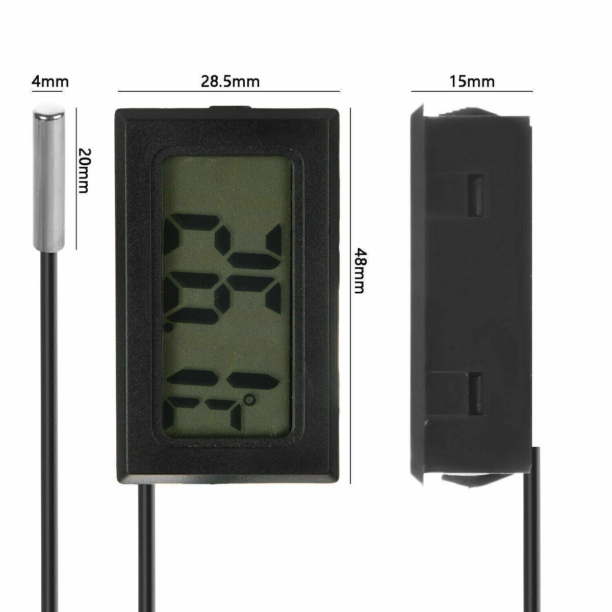 5x Digital LCD Thermometer Temperature Meter Gauge with Waterproof Sensor Probe